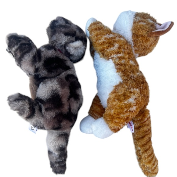 Two Aurora Flopsie Chester Cat & Realistic Cheetah Leopard Plush Lot of 2 - Picture 6 of 16